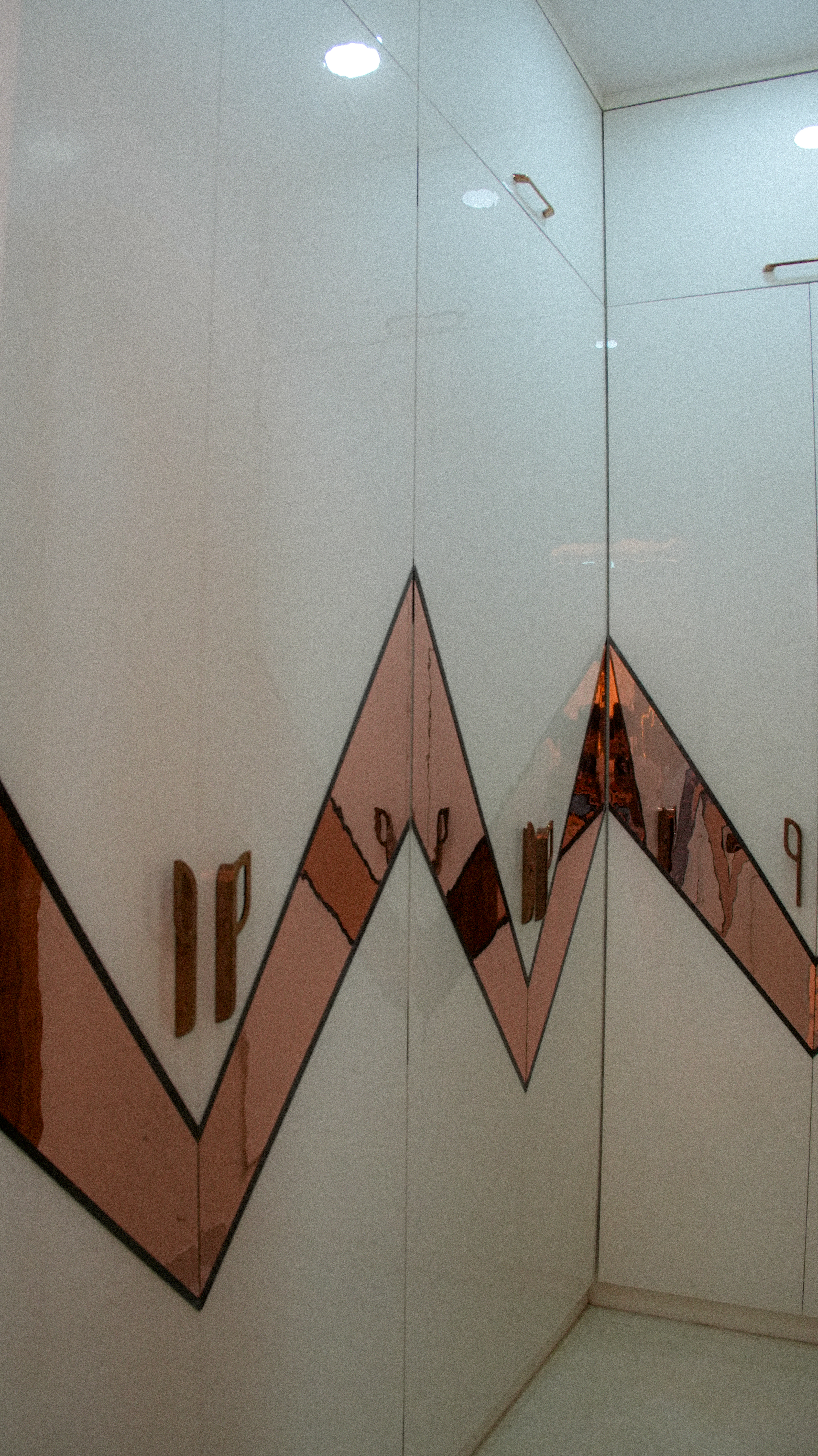 Master Bedroom: Gold Headboard Wall