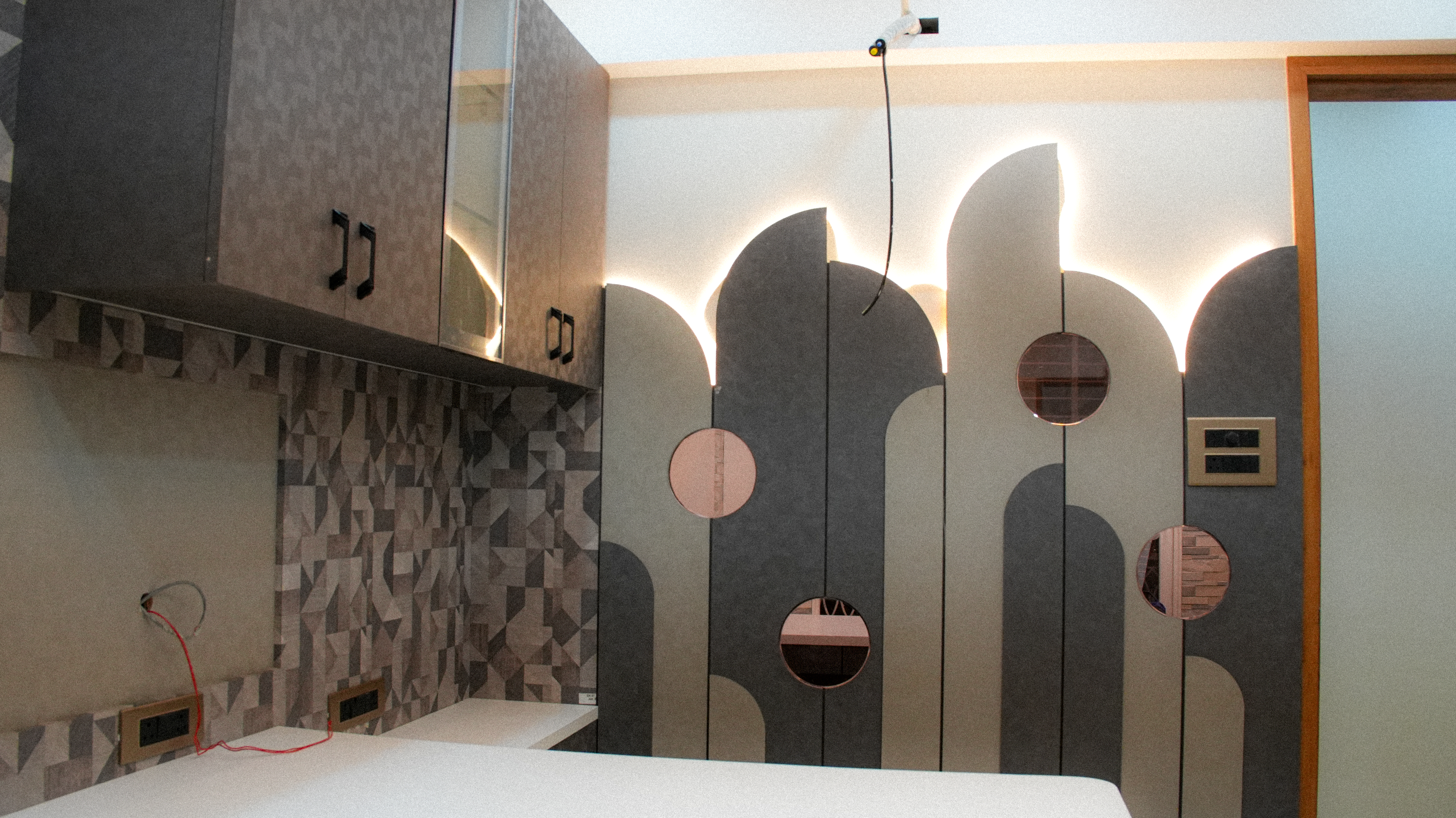 TV Unit with Crockery Cabinets — Angle 1